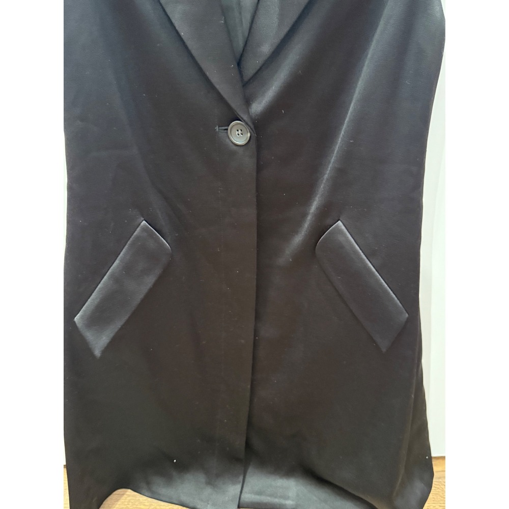 Alice Olivia Black Sleeveless Tuxedo‎ Style Blazer Dress Mini XS - Picture 5 of 6